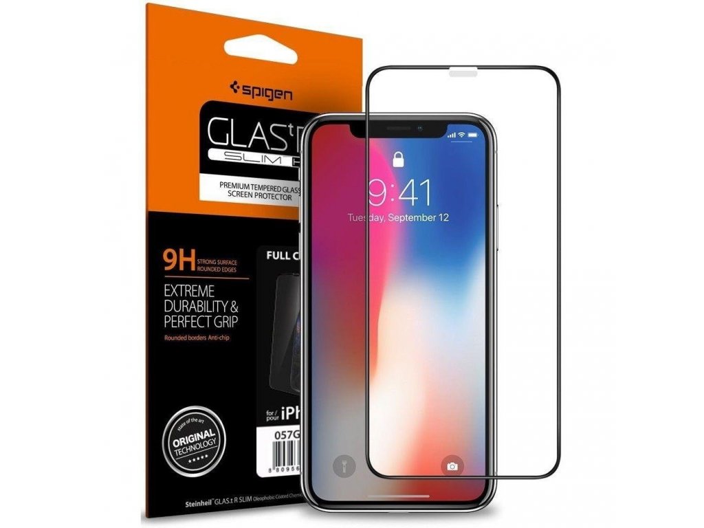 Tvrzené sklo Glass FC iPhone X/XS černé