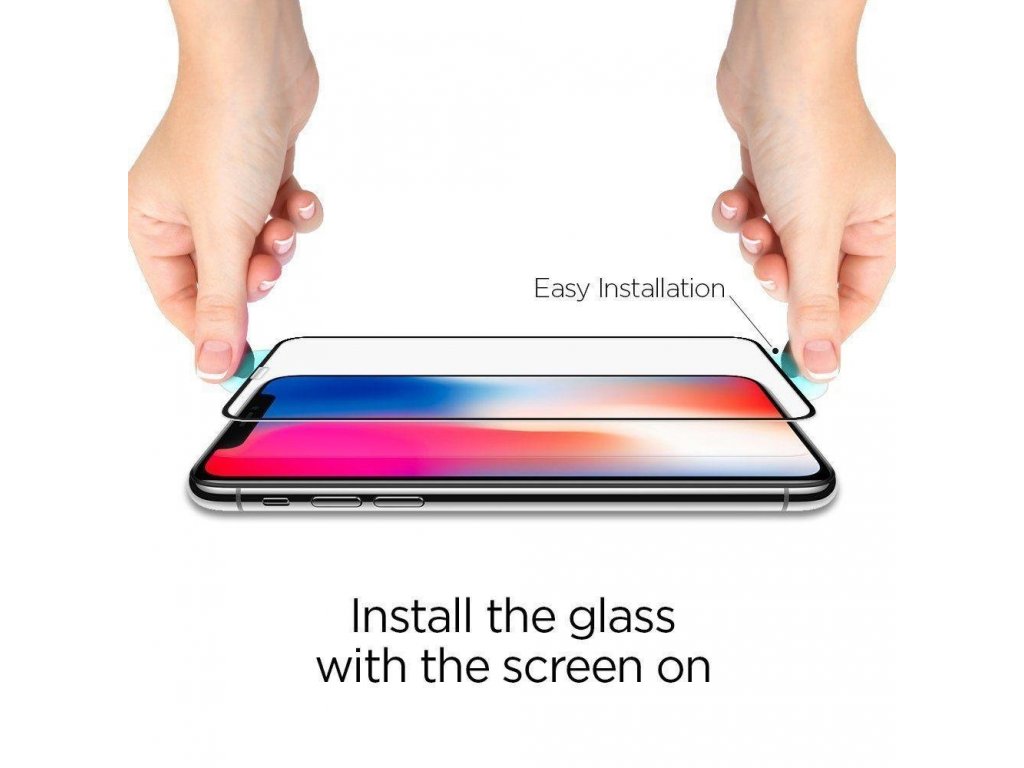 Tvrzené sklo Glass FC iPhone X/XS černé