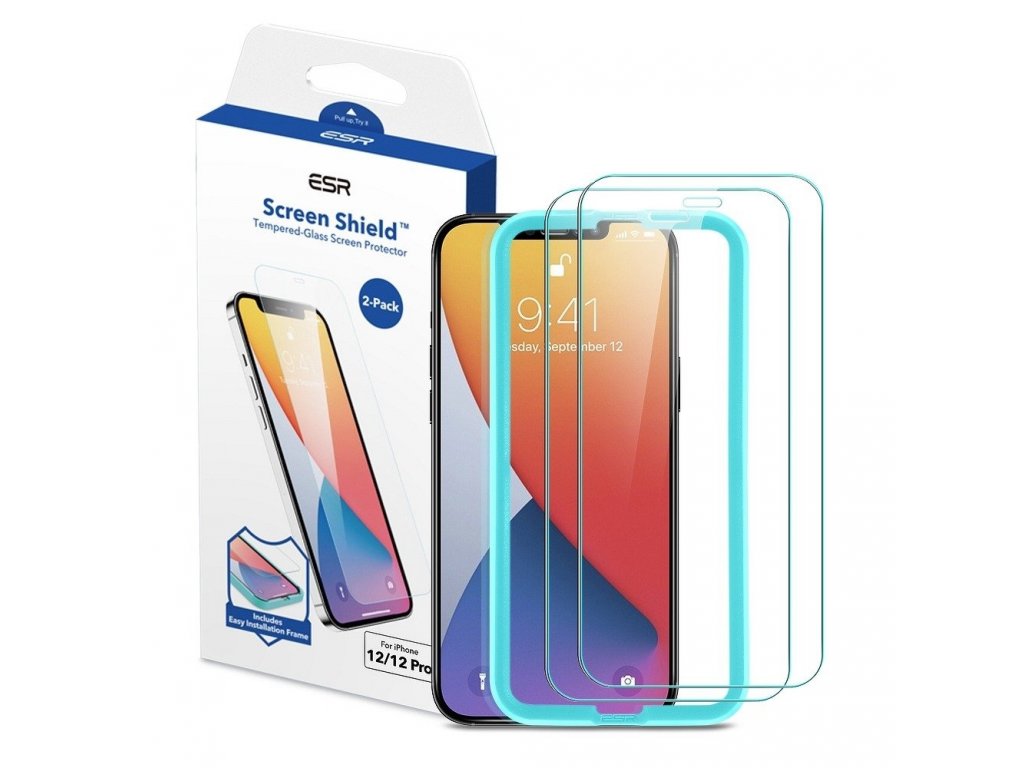 Tvrzené sklo Screen Shield iPhone 12 / 12 Pro průsvitné - 2 pack