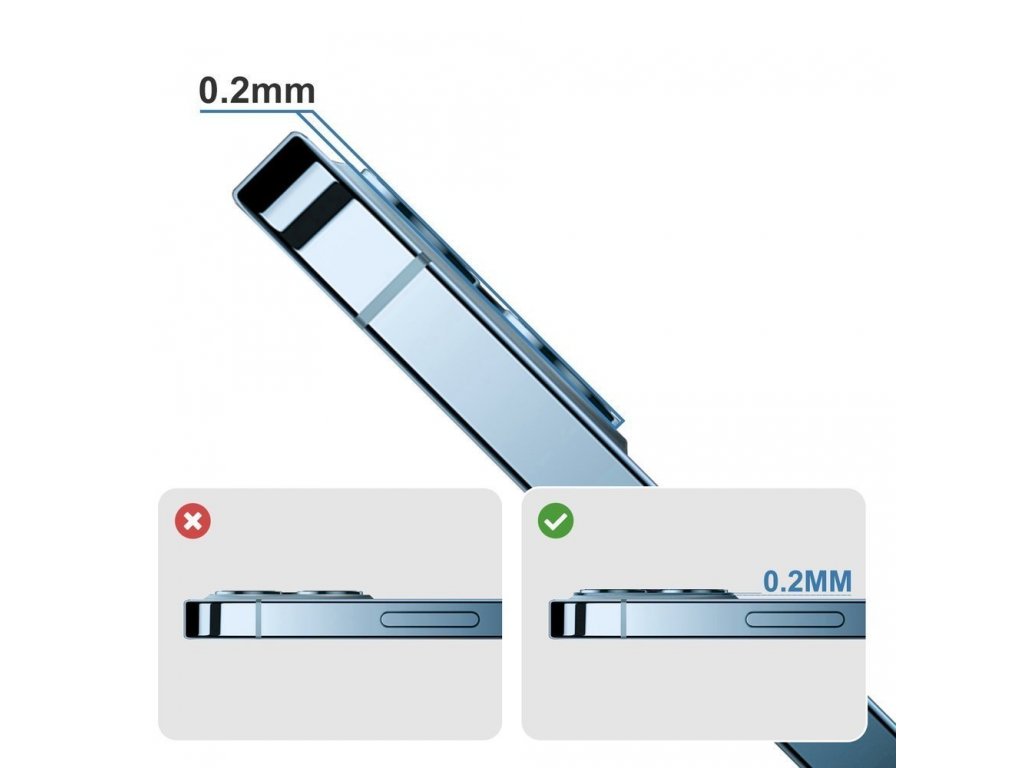 Tvrzené sklo Shining Series na celou čočku fotoaparátu pro iPhone 12 mini stříbrné (JR-PF686)