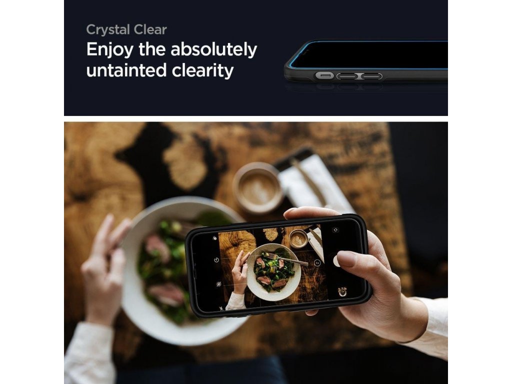 Tvrzené sklo Spigen Alm Glass Fc 2-Pack iPhone 12 Mini černé