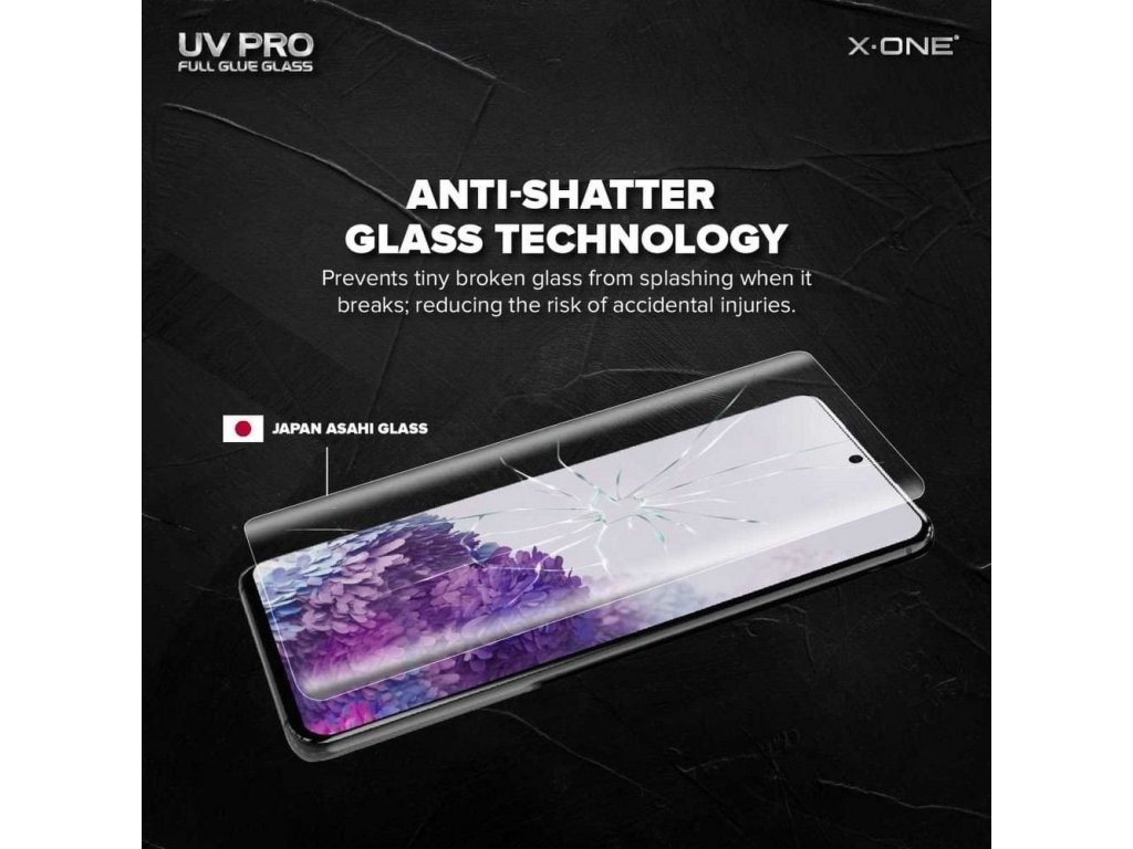 Tvrzené sklo X-ONE UV PRO - pro Samsung Galaxy S22 Ultra (vhodné do pouzdra) - funkční čtečka