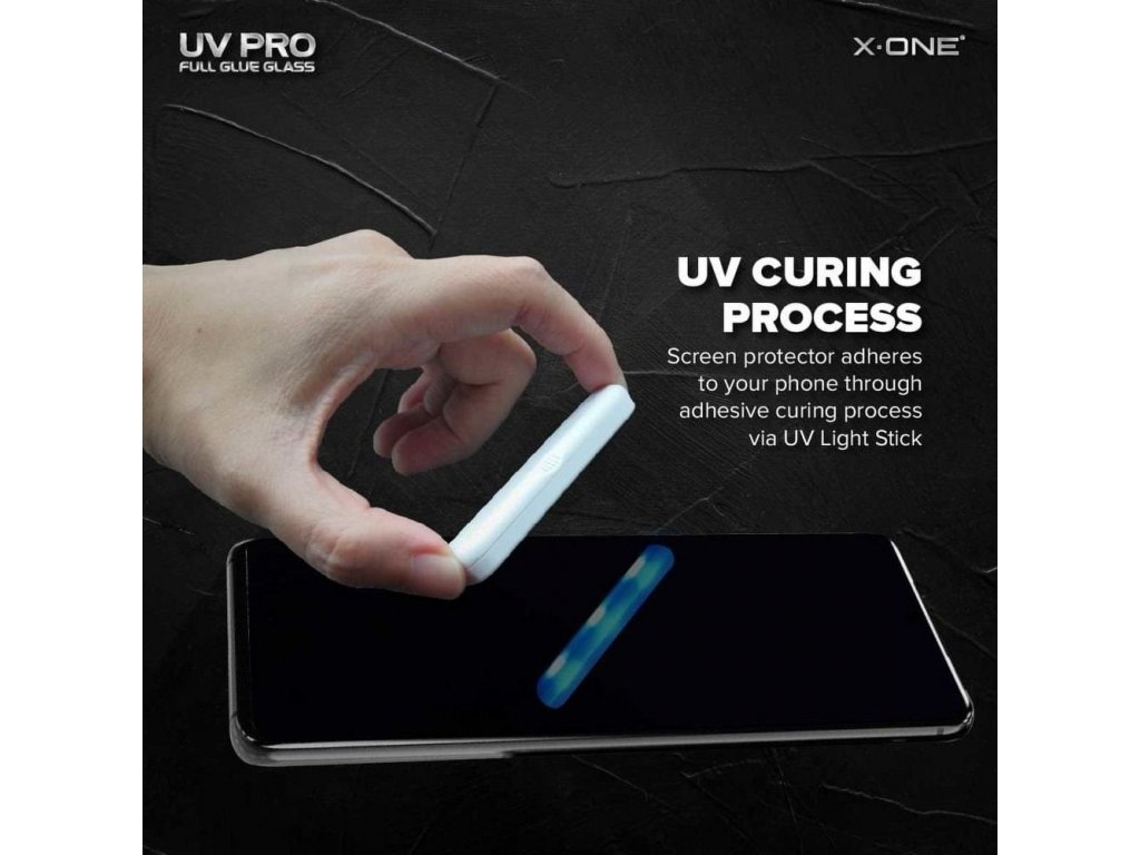 Tvrzené sklo X-ONE UV PRO - pro Samsung Galaxy S22 Ultra (vhodné do pouzdra) - funkční čtečka