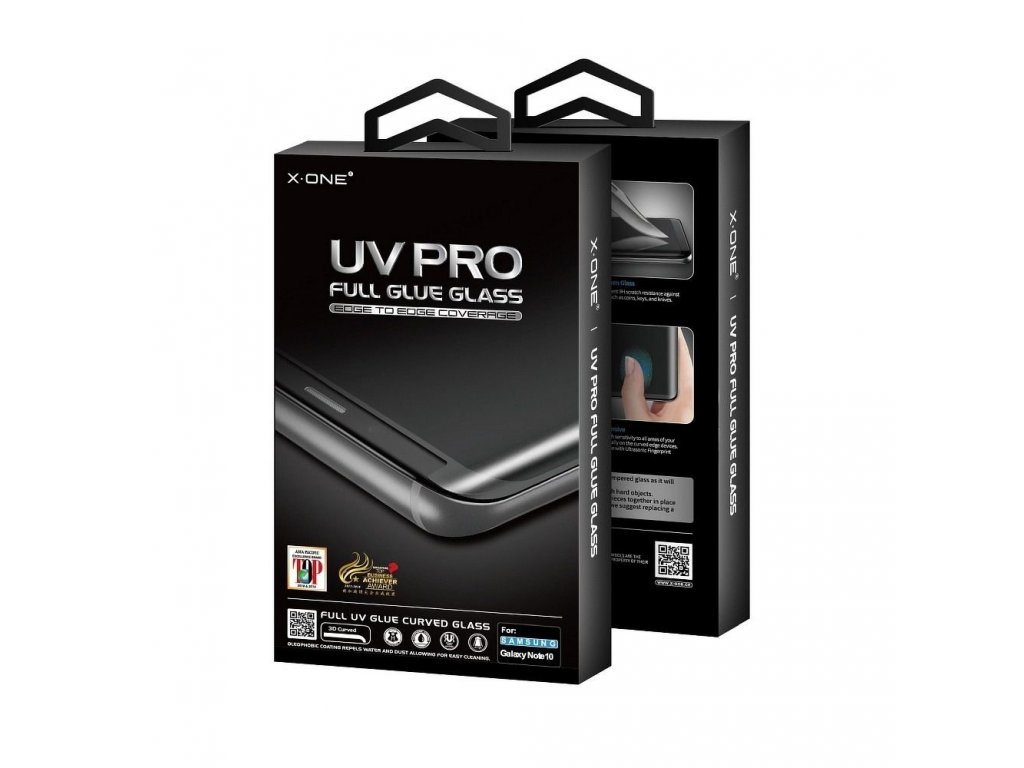 Tvrzené sklo X-ONE UV PRO - pro Samsung Galaxy S22 Ultra (vhodné do pouzdra) - funkční čtečka