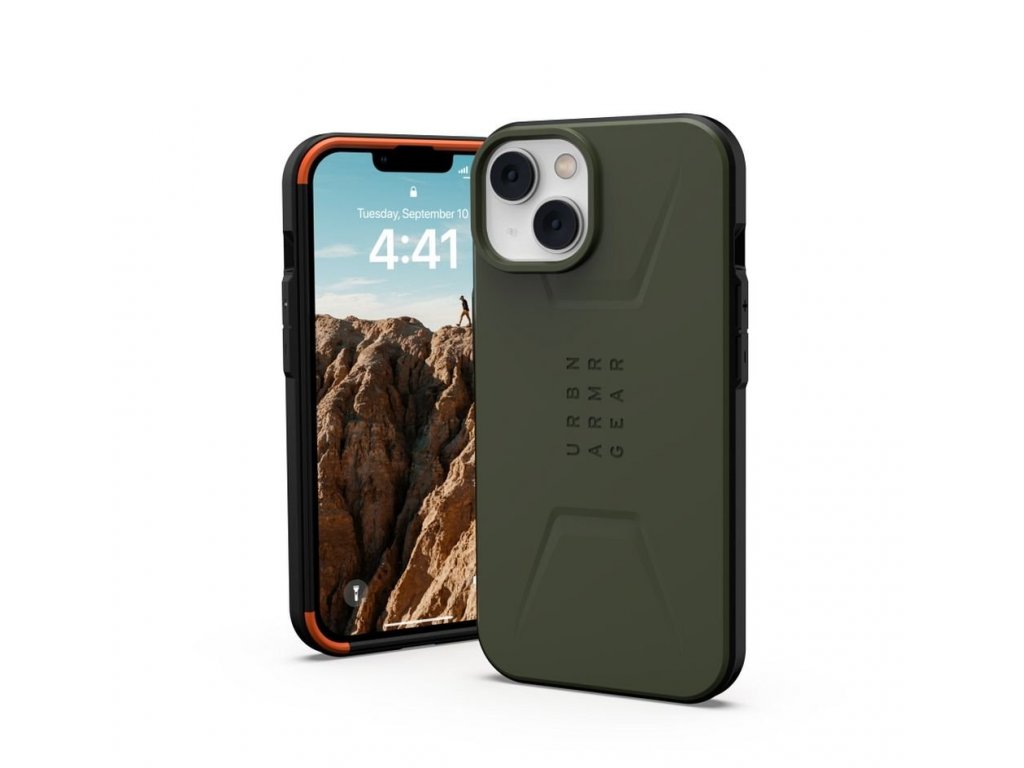 ( UAG ) Urban Armor Gear Civilian compatible with MagSafe for IPHONE 14 PLUS green