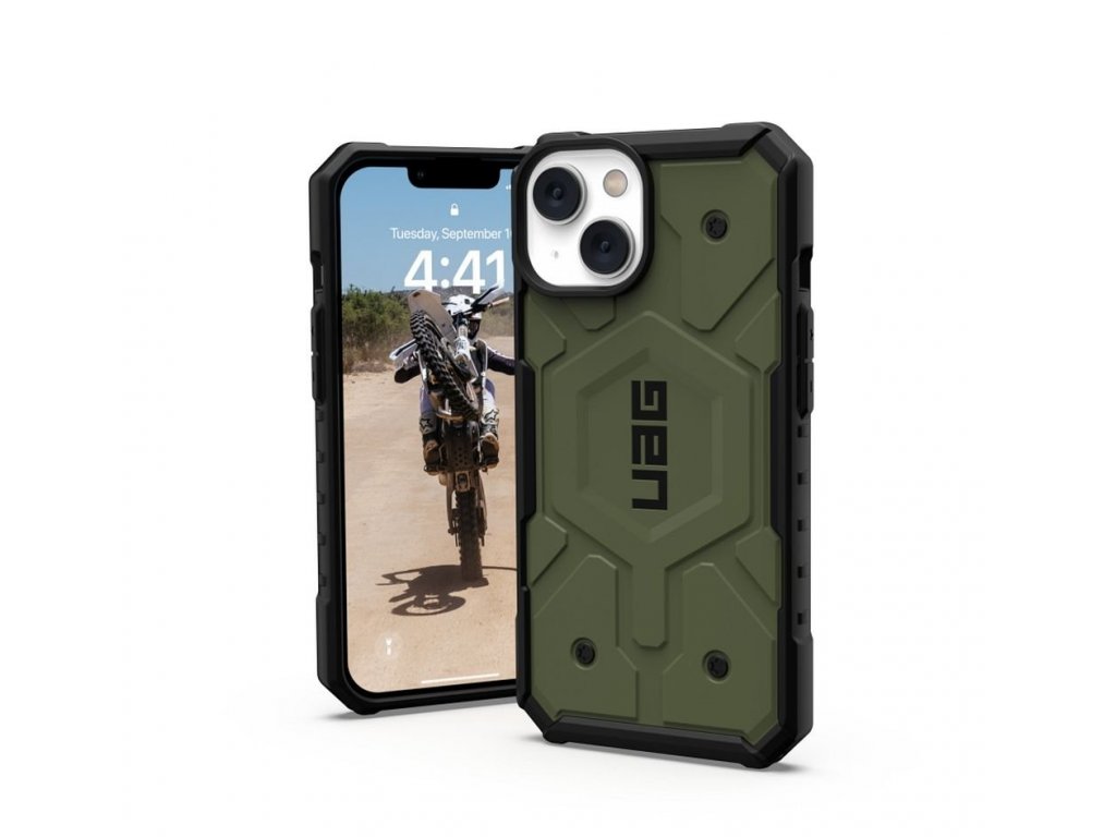 ( UAG ) Urban Armor Geat Pathfinder for IPHONE 14 PLUS compatible with MagSafe green