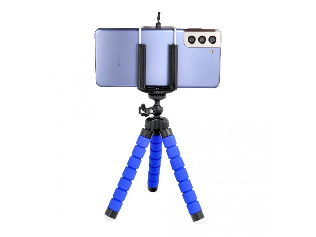 Univerzální držák  telefonu pro selfie TRIPOD stand modrý