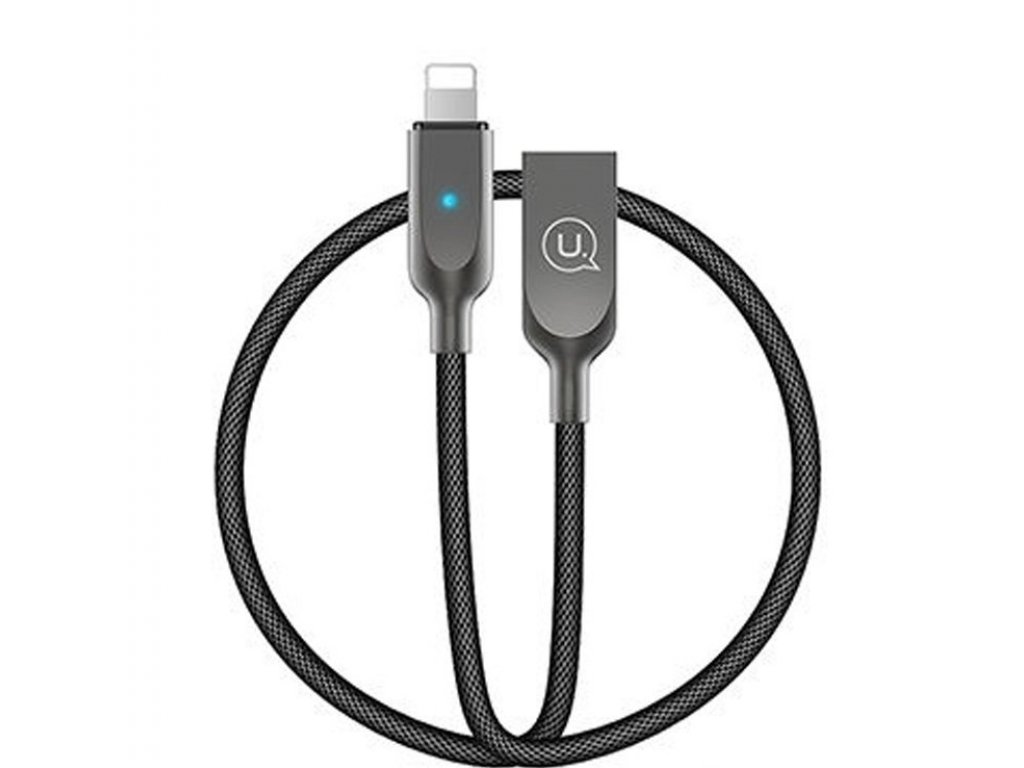 USAMS SJ154 Datový Kabel Lightning Power OFF U-Sun Black (EU Blister)