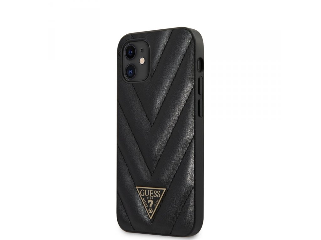 V Quilted Pouzdro pro iPhone 12 mini černé