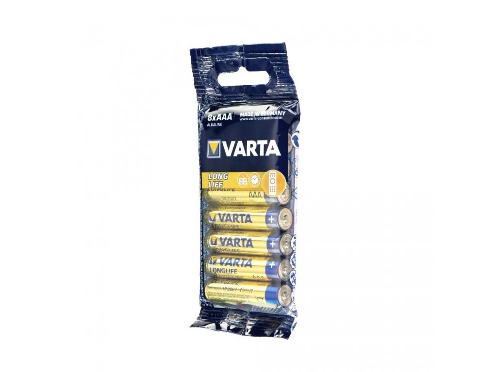 VARTA R3 (AAA) Alkalická baterie 8 ks. Longlife