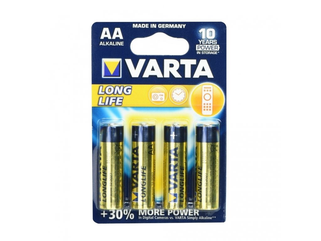 VARTA R6 (AA) Alkalická baterie 4 ks. Longlife