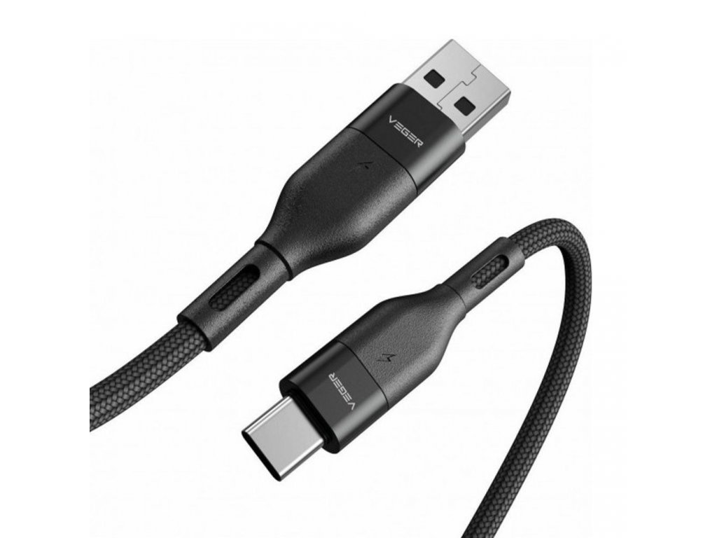 VEGER cable USB to Type C 5A 2,0 AC03 1,5m black