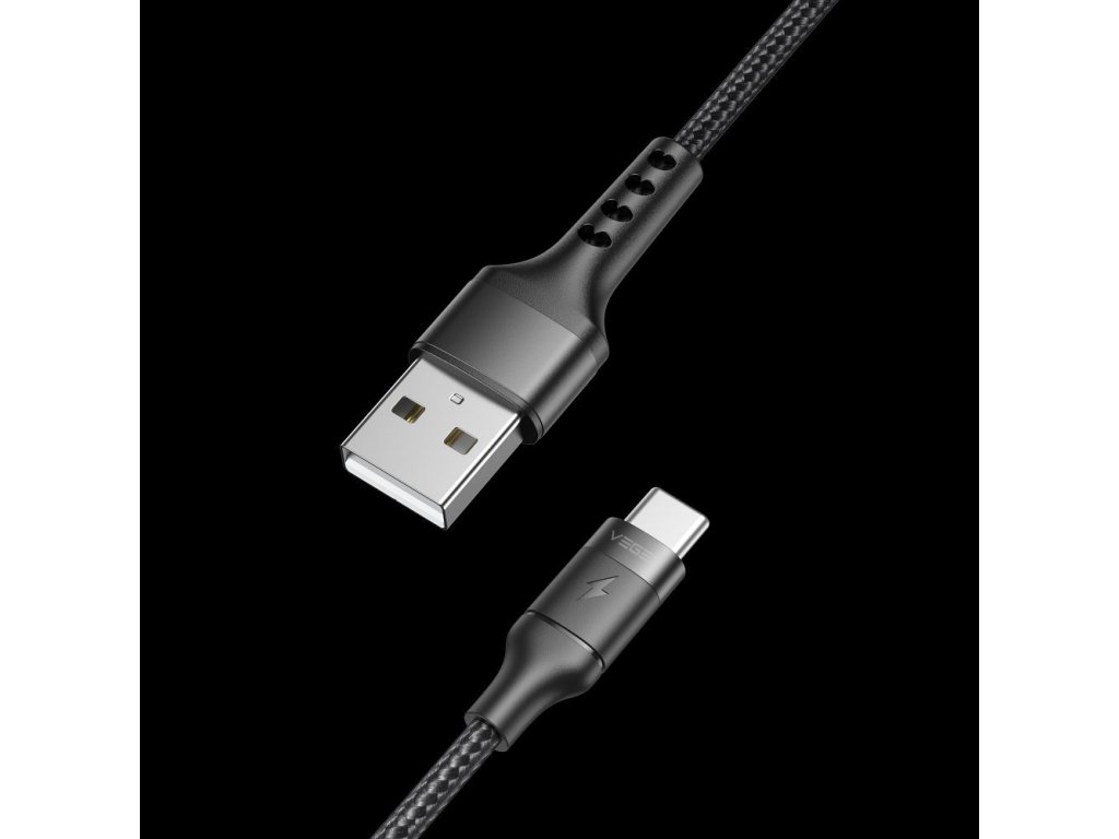 VEGER cable USB to Type C 5A 2,0 AC03 1,5m black