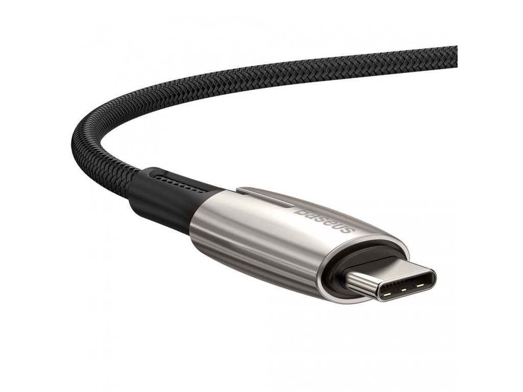 Water Drop odolný nylonový kabel USB-C PD2.0 60W 20V 3A QC3.0 2M černý (CATSD-K01)