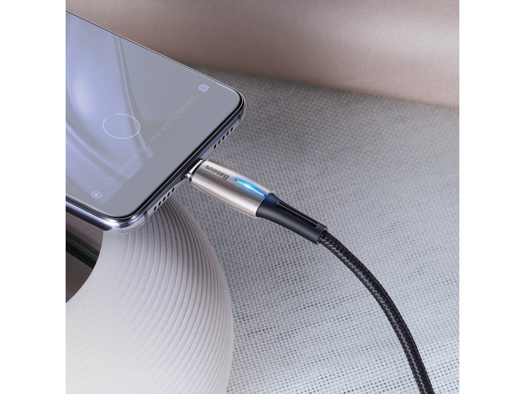 Water Drop odolný nylonový kabel USB-C PD2.0 60W 20V 3A QC3.0 2M černý (CATSD-K01)