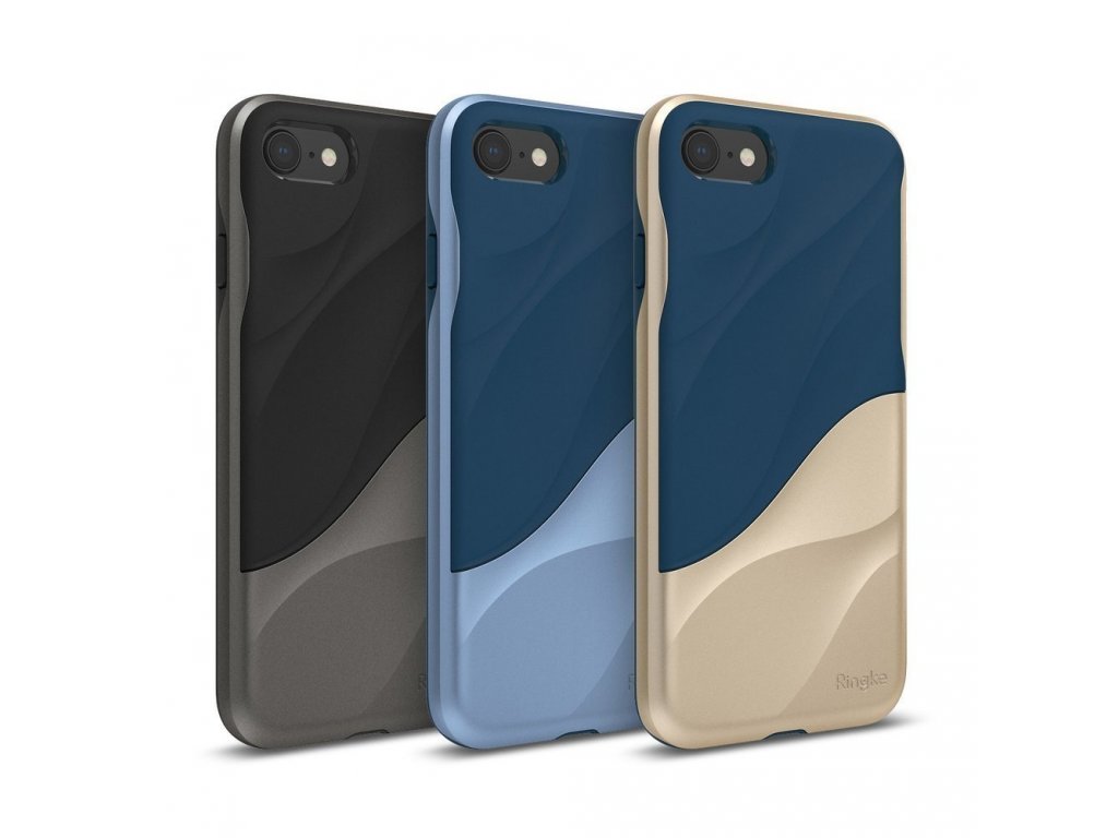 Wave hybridní gelové pouzdro s rámem iPhone SE 2020 / iPhone 8 / iPhone 7 modré (WVAP0026)