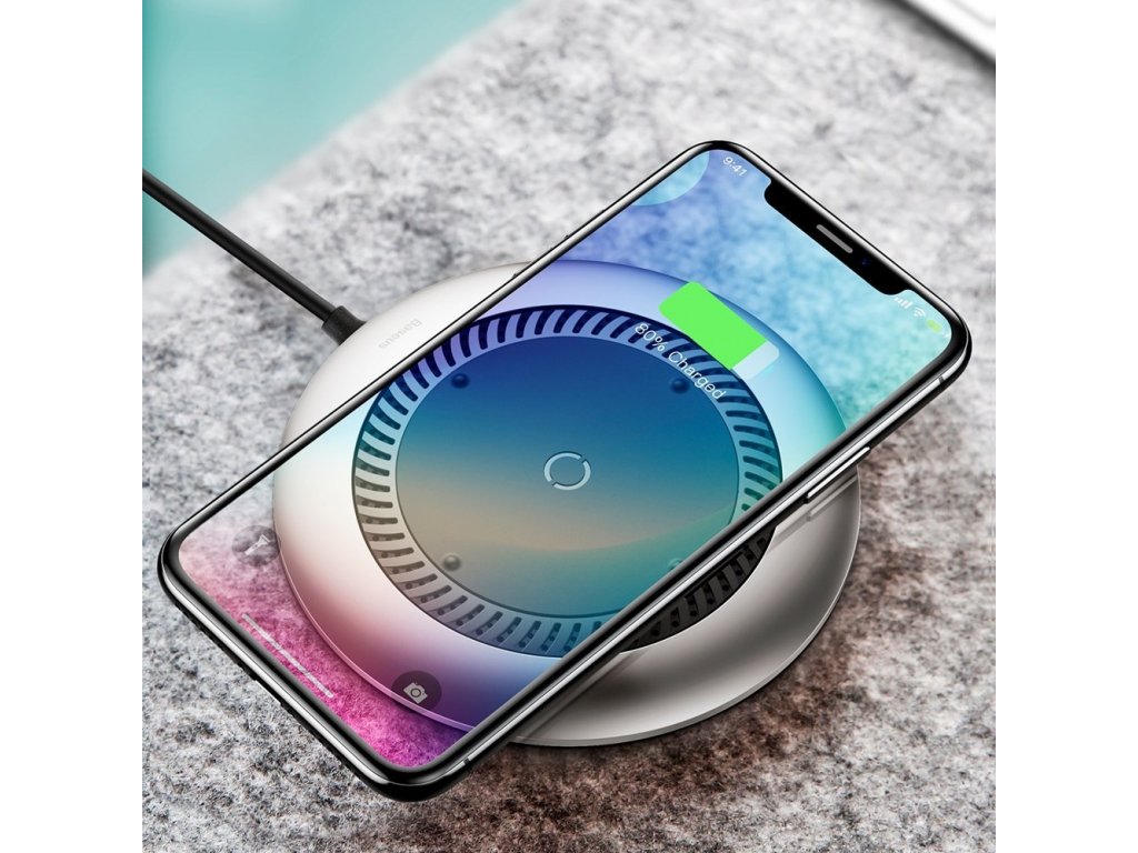 Whirlwind Wireless Charger bezdrátová nabíječka Qi s ventilátorem (CCALL-XU0S) stříbrná