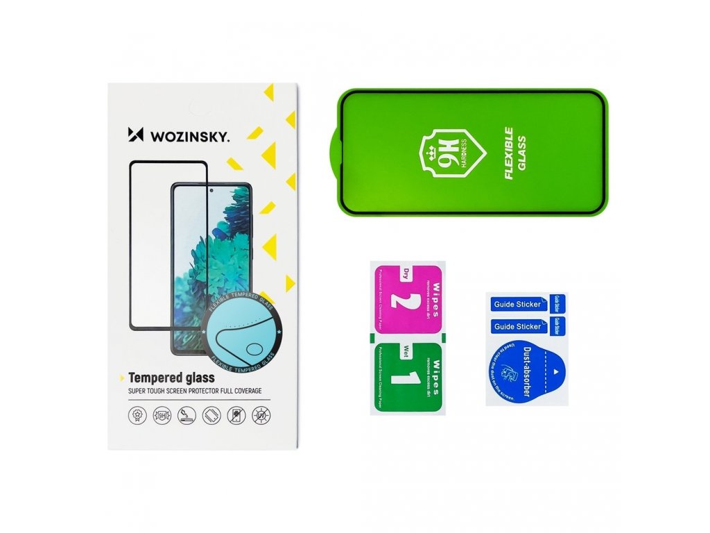 Wozinsky Full Cover Flexi Nano glass film tvrzené sklo s rámečkem Samsung Galaxy A03s černé