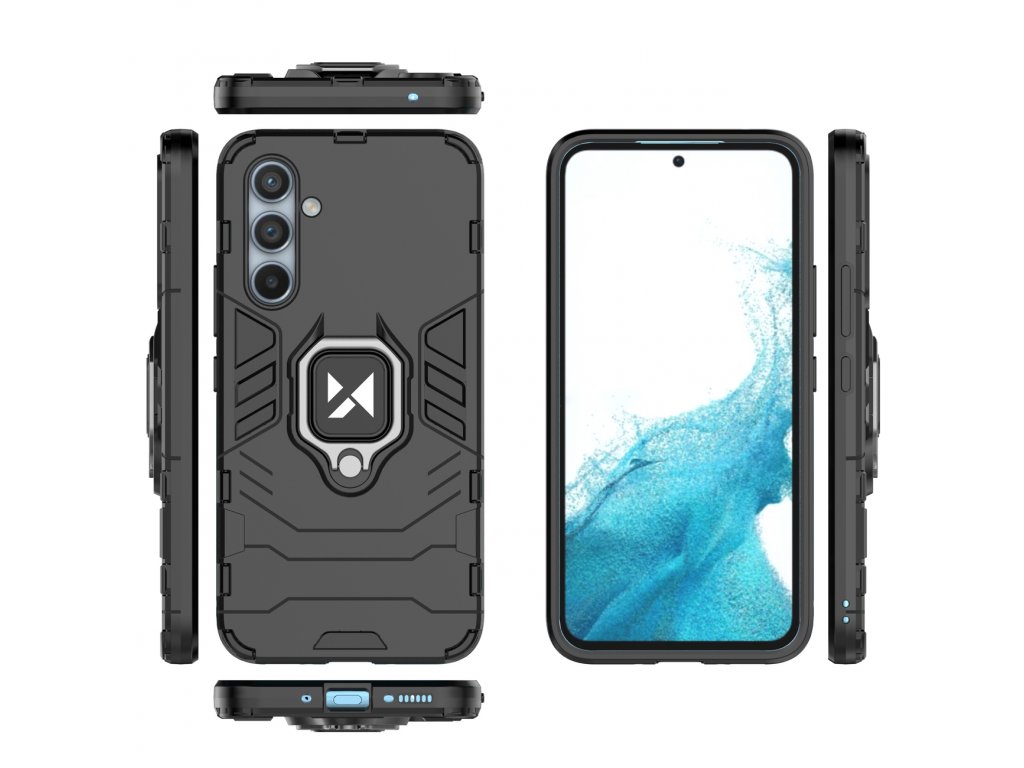 Pancéřový zadní kryt s držákem Wozinsky Ring Armor pro Samsung Galaxy A54 5G černý