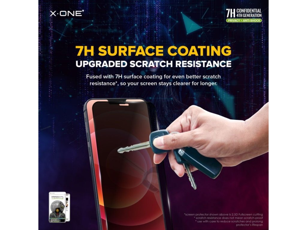 X-ONE Extreme Shock Eliminator 4th gen. Privacy - for iPhone 14 Pro