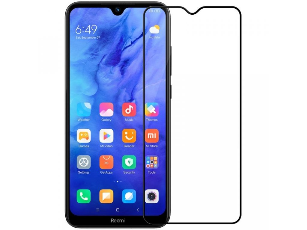 XD CP+MAX ultratenké tvrzené sklo na celý displej s rámem 0,33 MM 9H Xiaomi Redmi Note 8T černé