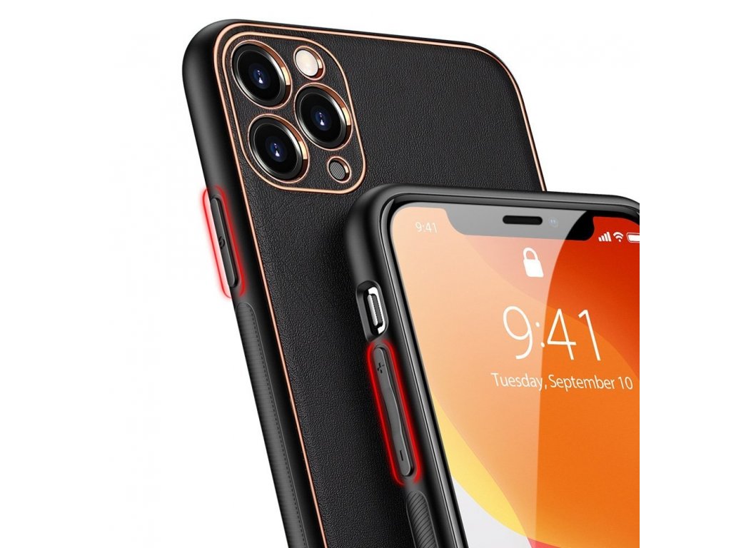 Yolo elegantní pouzdro z eko kůže iPhone 11 Pro černé