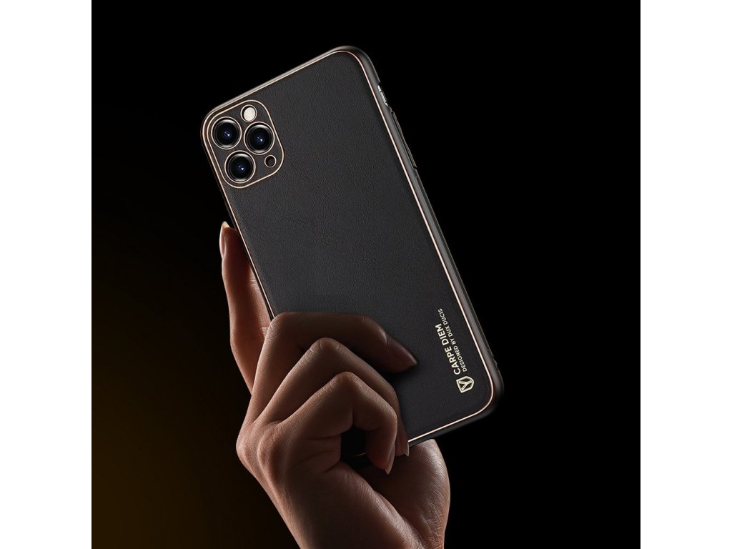 Yolo elegantní pouzdro z eko kůže iPhone 11 Pro černé