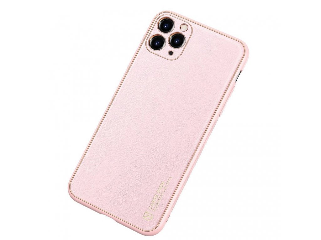 Yolo elegantní pouzdro z eko kůže iPhone 11 Pro růžové