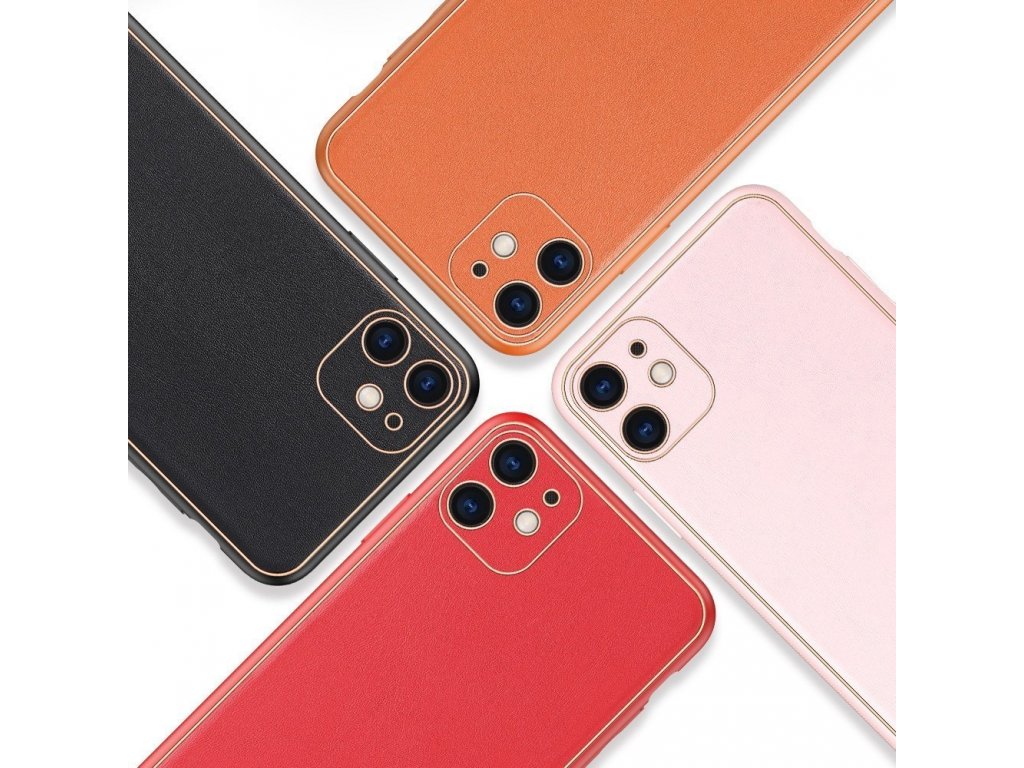 Yolo elegantní pouzdro z eko kůže iPhone 12 mini červené