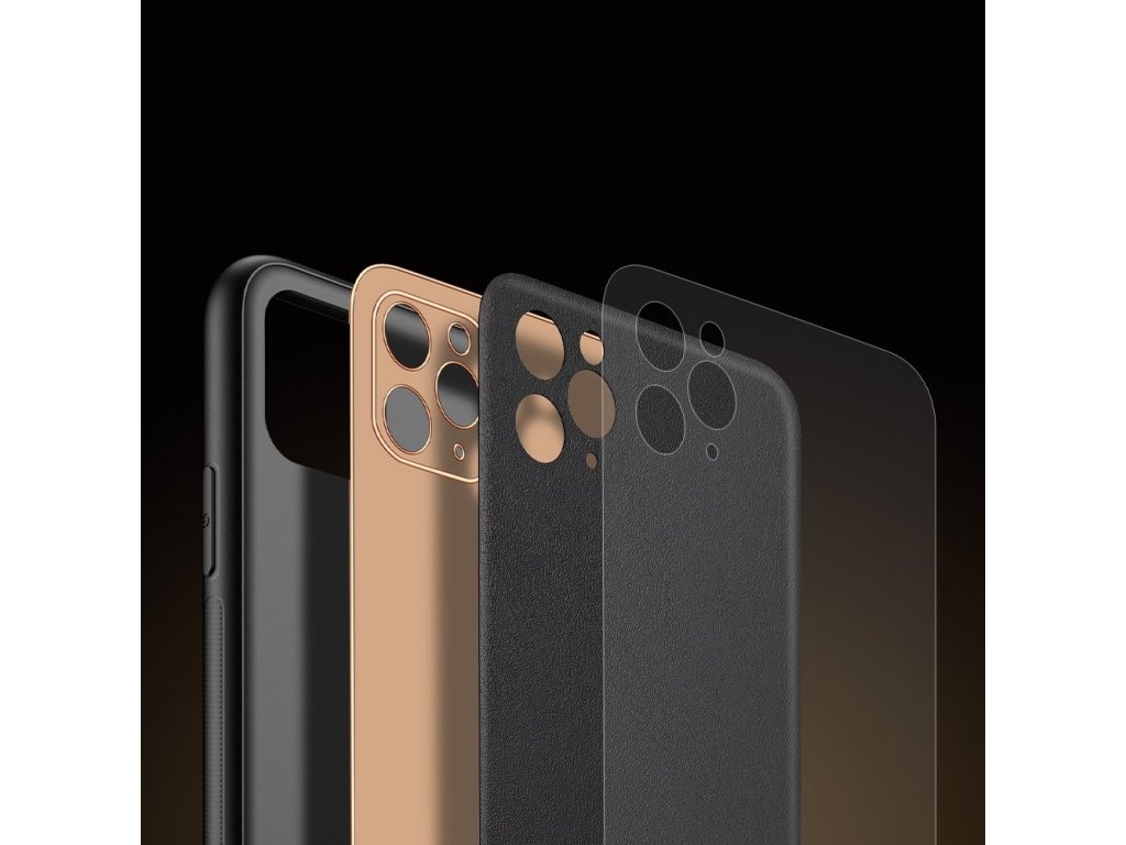 Yolo elegantní pouzdro z eko kůže iPhone 12 Pro Max černé