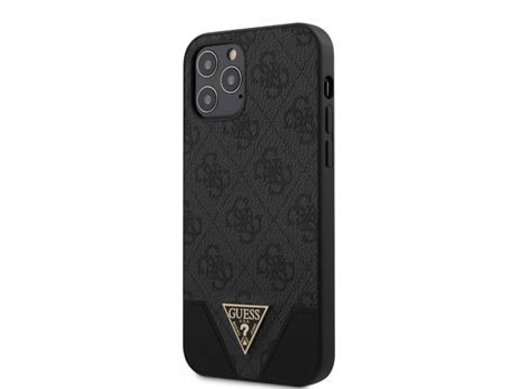 Zadní Kryt Guess 4G Triangle pro iPhone 12/12 Pro 6.1 - šedý