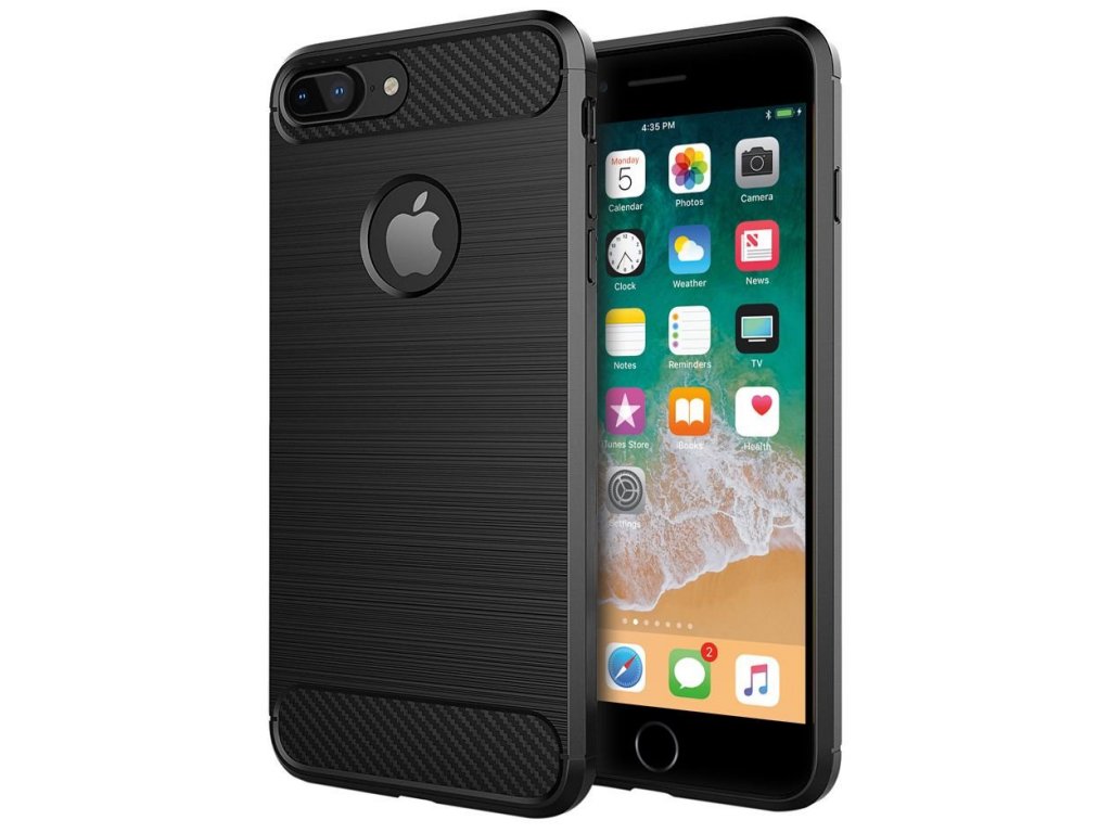 Zadní kryt karbonový pro IPHONE 7 Plus / 8 Plus černé