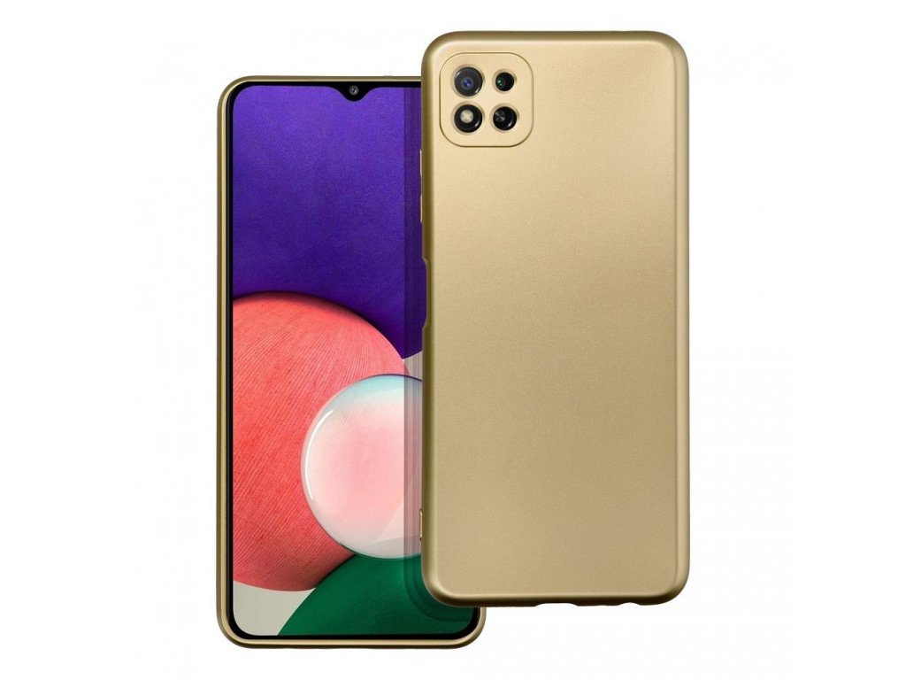 Zadní kryt METALLIC pro Samsung Galaxy A22 5G zlatý