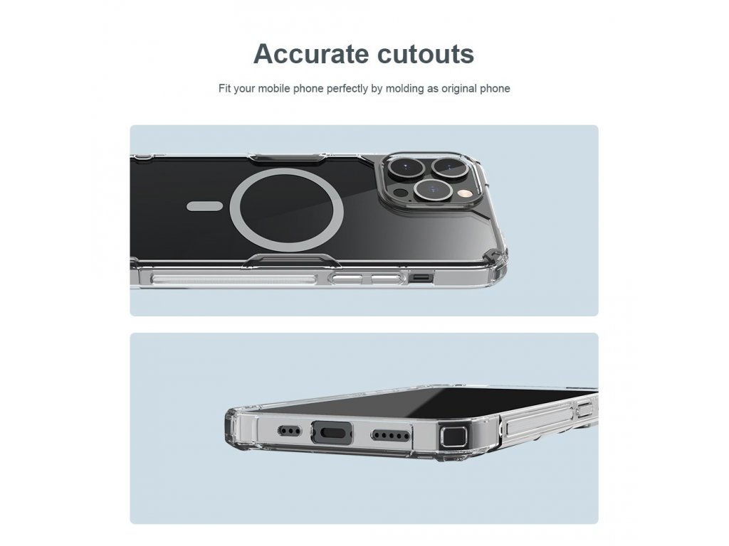 Zadní kryt Nature TPU PRO Magnetic pro iPhone 13 Pro Transparentní