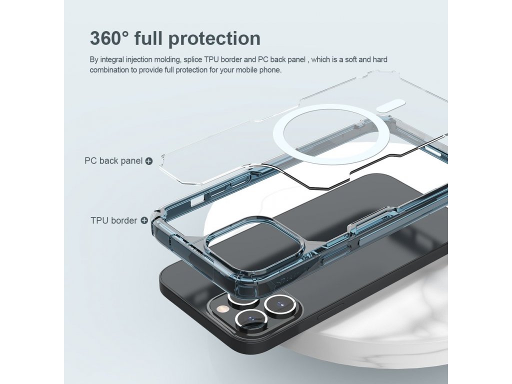 Zadní kryt Nature TPU PRO Magnetic pro iPhone 13 Pro Transparentní