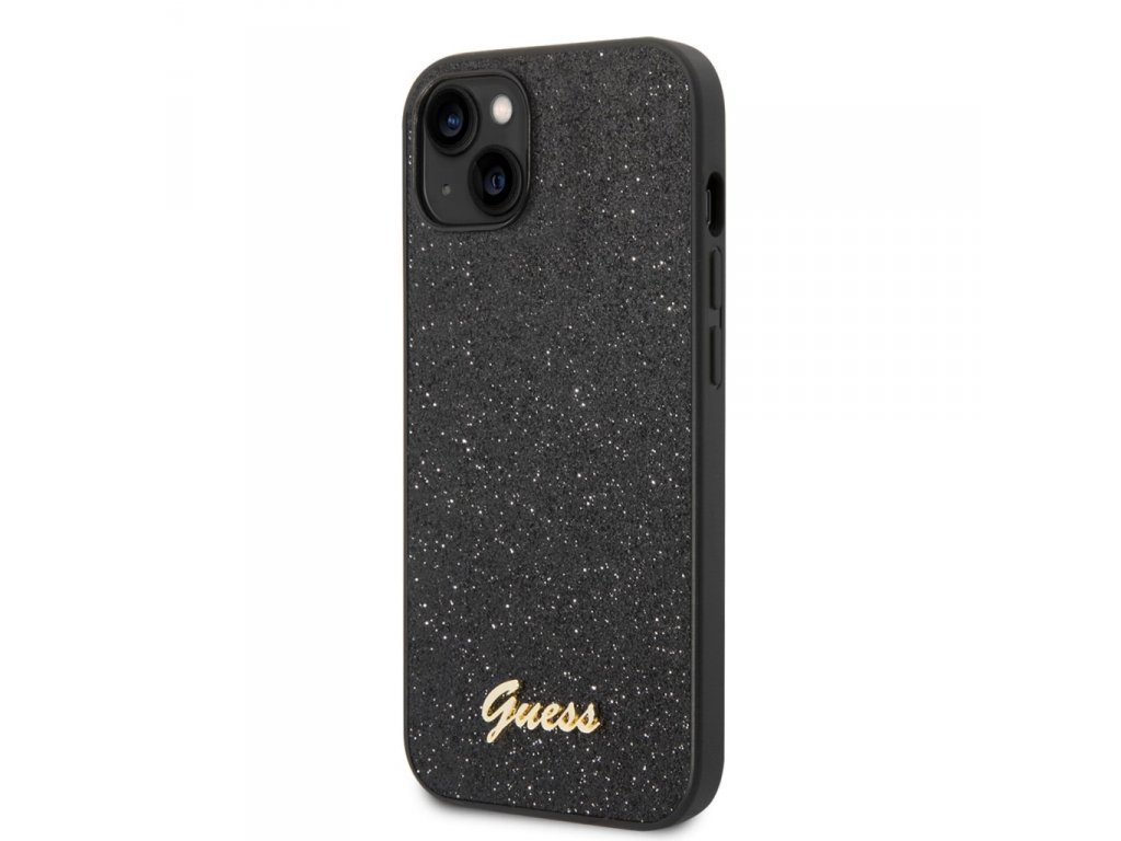 Zadní kryt PC/TPU Glitter Flakes Metal Logo pro iPhone 14 Max černý