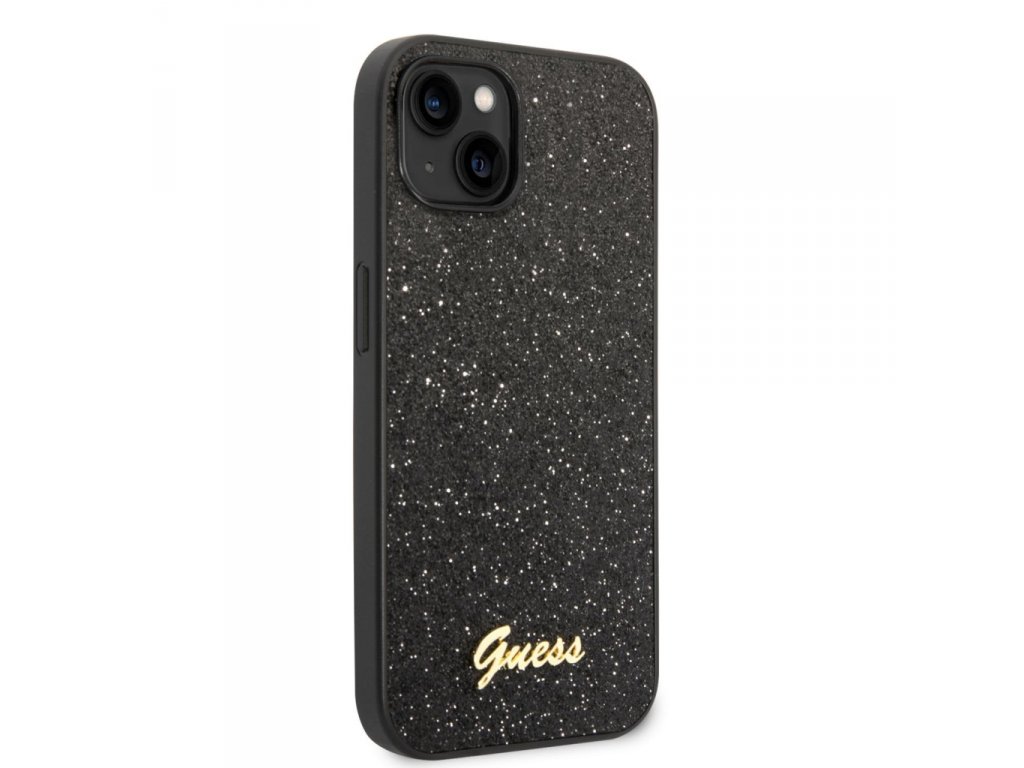 Zadní kryt PC/TPU Glitter Flakes Metal Logo pro iPhone 14 Max černý