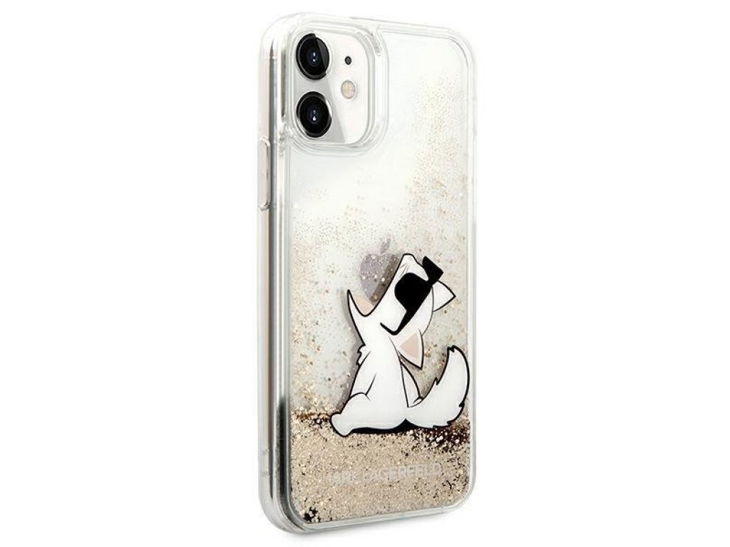 Zadní kryt pro iPhone 11 6,1" zlatý Liquid Glitter Choupette Fun