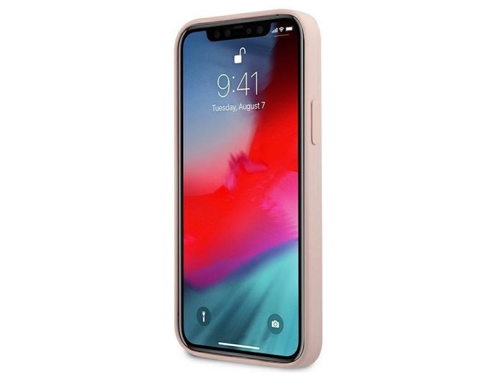 Zadní kryt pro iPhone 12 mini 5,4" Silikon Ikonik Outline růžový KLHCP12SSILTTPI