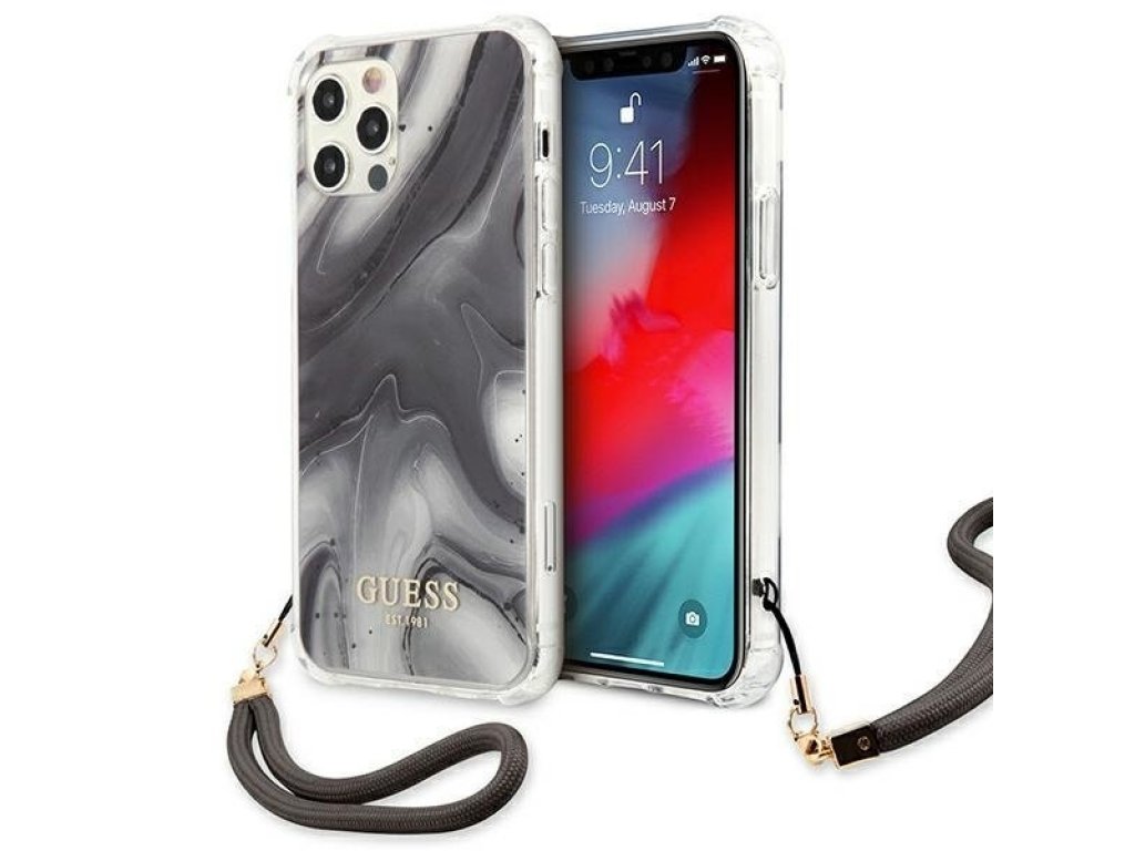 Zadní kryt pro iPhone 12 Pro Max 6,7" šedý Marble Collection