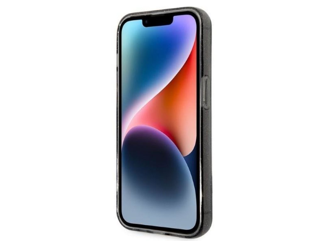 Zadní kryt pro iPhone 14 Plus 6,7" černý Gliter Karl&Choupette