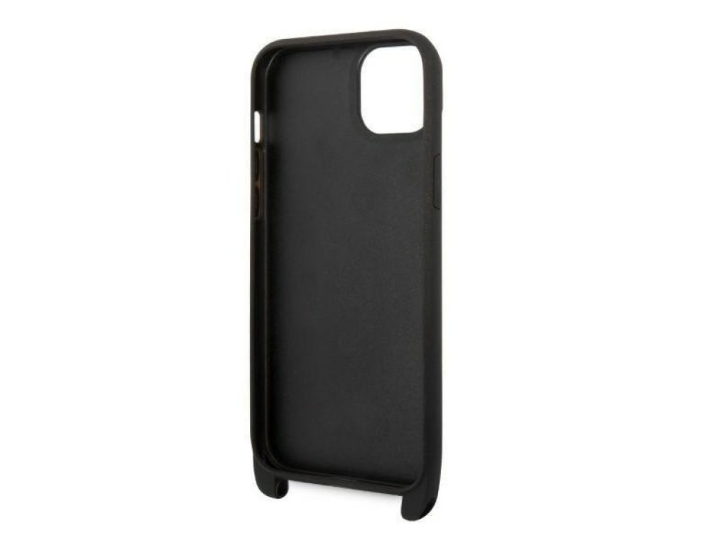 Zadní kryt pro iPhone 14 Plus 6,7" černý Monogram Plaque Logo Strap