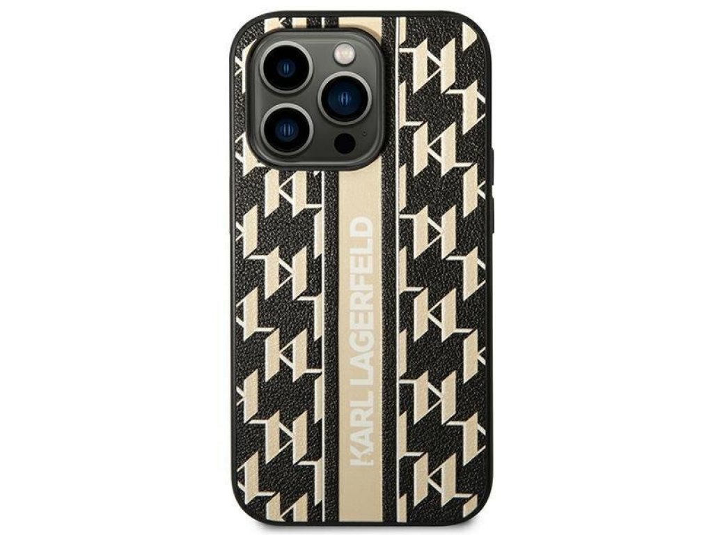 Zadní kryt pro iPhone 14 Pro 6,1" hnědý Monogram Stripe