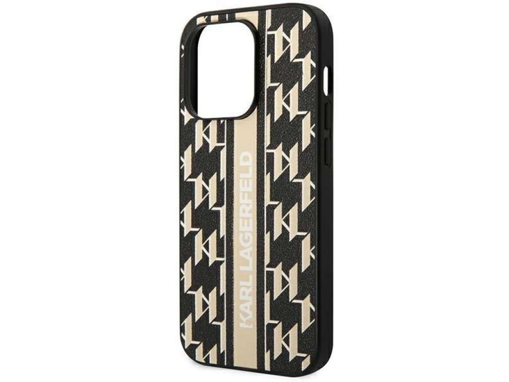 Zadní kryt pro iPhone 14 Pro 6,1" hnědý Monogram Stripe