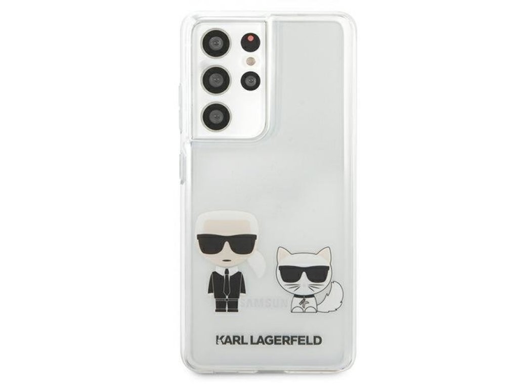 Zadní kryt pro Samsung Galaxy S21 Ultra G998 Transparent Karl & Choupette KLHCS21LCKTR