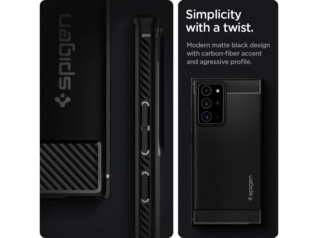 Zadní kryt Rugged Armor Samsung Galaxy Note 20 Ultra Matte Black