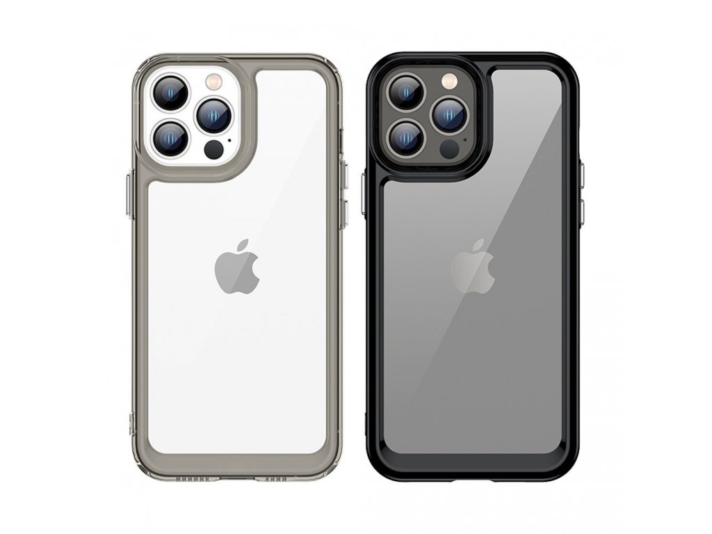 Zadní kryt s gelovým rámečkem pro iPhone 12 Pro průhledné