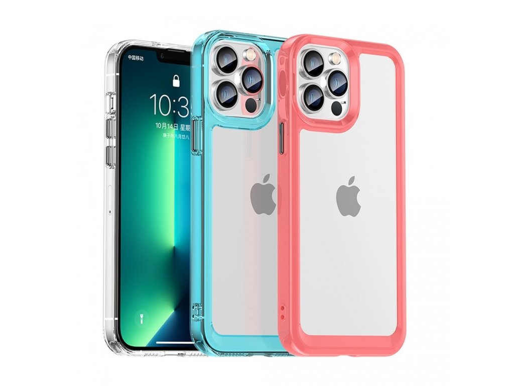 Zadní kryt  s gelovým rámečkem  pro iPhone 12 Pro růžové