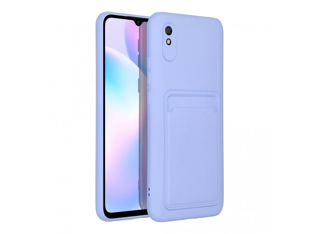 Zadní kryt s kapsou na karty pro XIAOMI Redmi 9A / 9AT fialový