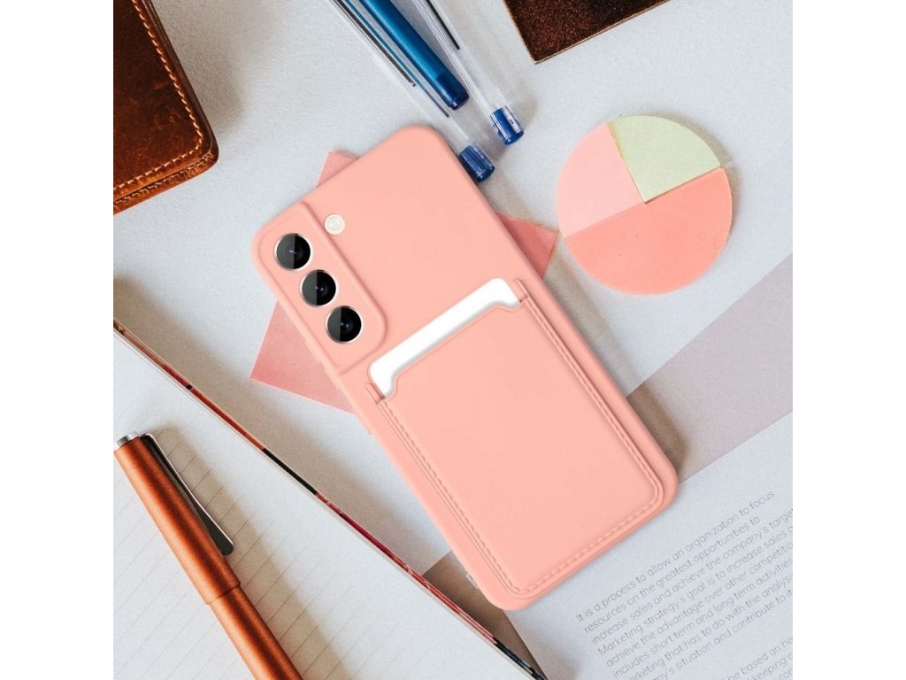 Zadní kryt s kapsou na kary pro XIAOMI Redmi NOTE 11 / 11S růžové